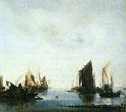 Jan van de Cappelle Seascape with Sailing Boats oil on canvas